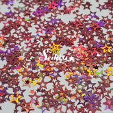 Rose Gold Retro Stars Shape Glitter - Pink Glitter